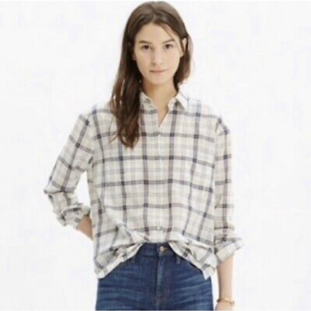 BNWT Oversized Women’s Madewell Plaid Boyshirt!